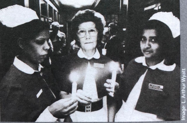 Candlelit vigil 1983 hostory of Teddington Memorial Hospital 1948 to 1989