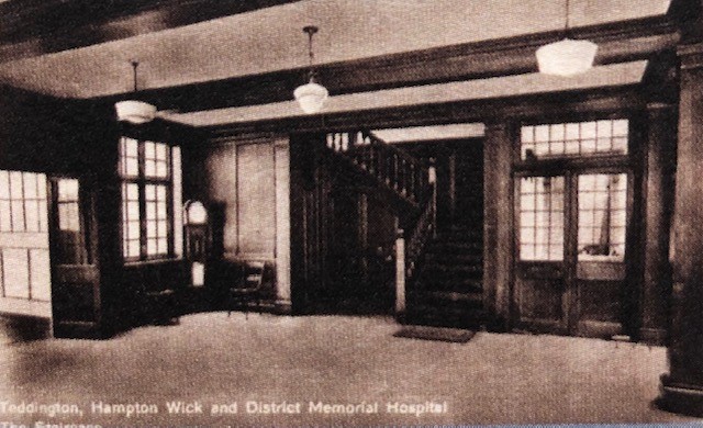 You can still see part of the original 1930s wooden interior in the hospital lobby today